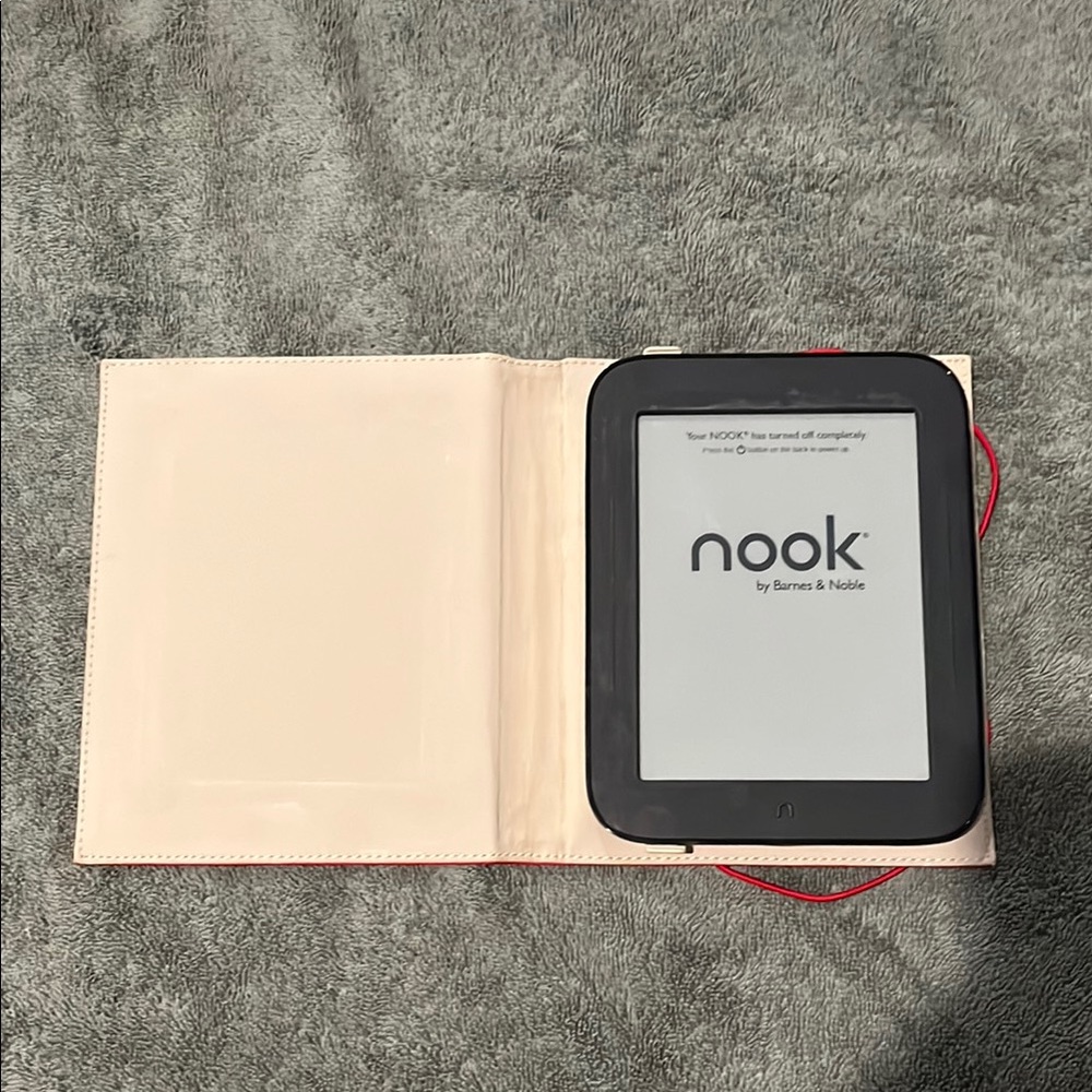 Barnes & Noble Black NOOK eBook Reader with red cover